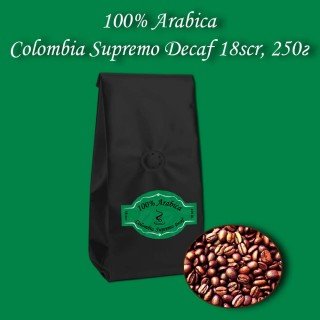 Arabica Colombia Supremo Decaf 18 scr зернова кава 250г. БЕЗКОШТОВНА ДОСТАВКА від 1кг!